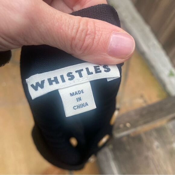 WHISTLES Button Detail Ribbed Sweater in black size - Picture 8 of 11